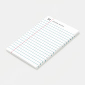 Notebook Paper White Add Your Name & Initial Post-it® Notes (Schuin)