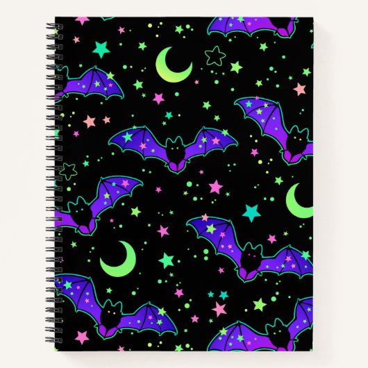 Notebook - "Purple Bats" Notitieboek (Voorkant)