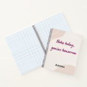 Notebook Quotes – “Notes Today, Genius Tomorrow” Notitieboek (Binnen)