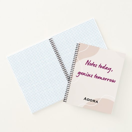 Notebook Quotes – “Notes Today, Genius Tomorrow” Notitieboek (Binnen)