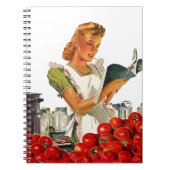 Notebook  Retro Lady Home Canning Recipes Notitieboek (Voorkant)