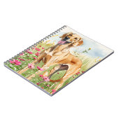 Notebook – Saluki Watercolor Dog Lover Journal Notitieboek (Linkerzijde)