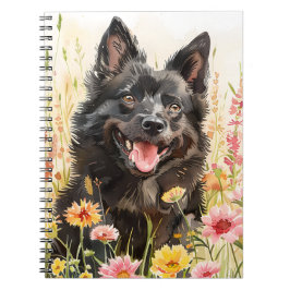 Notebook – Schipperke Watercolor Dog Journal Notitieboek