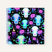 Notebook "Skulls and Flowers" Notitieboek (Voorkant)