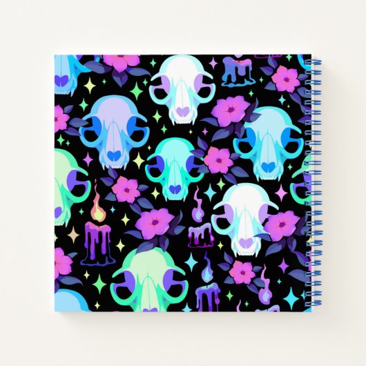 Notebook "Skulls and Flowers" Notitieboek (Achterkant)