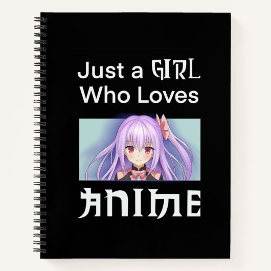 Notebook With Anime Girl Notitieboek (Voorkant)