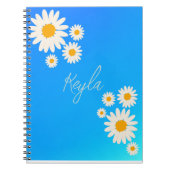 Notebook with gradient Rose and Daisies Notitieboek (Voorkant)