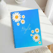 Notebook with gradient Rose and Daisies Notitieboek