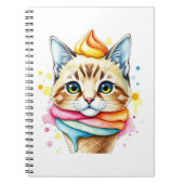 Notebook with ice-cream and cat notitieboek (Voorkant)