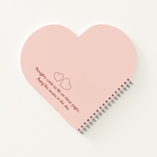 Notebook with swans notitieboek (Achterkant)