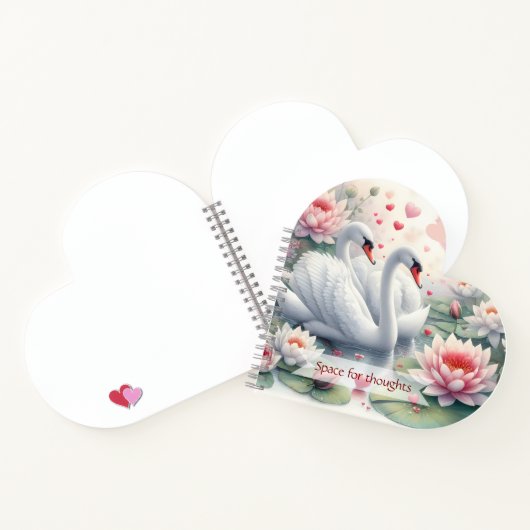 Notebook with swans notitieboek (Binnen)
