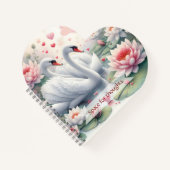 Notebook with swans notitieboek (Voorkant)