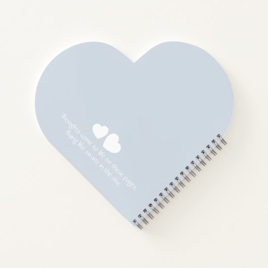 Notebook with swans notitieboek (Achterkant)