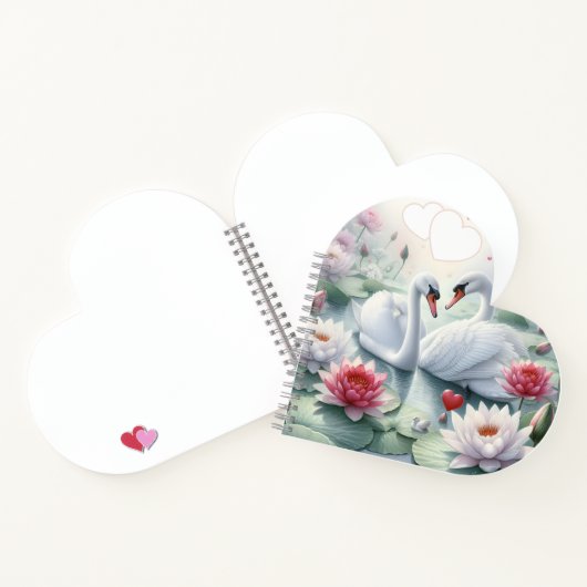 Notebook with swans notitieboek (Binnen)