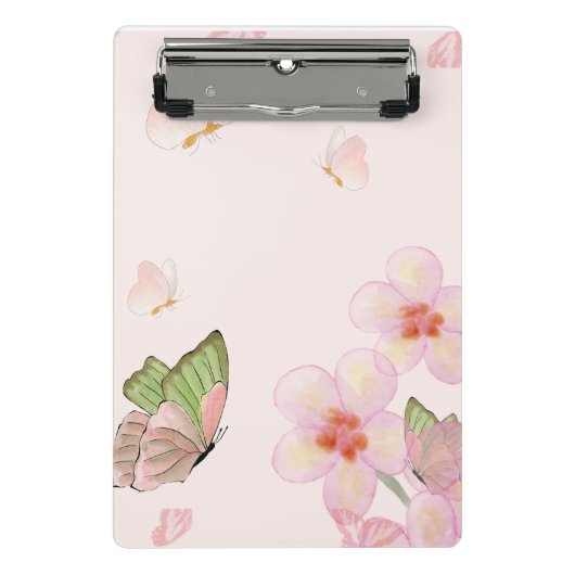 Notebook with Whimsical Butterfly Design Mini Klembord (Voorkant)