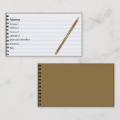 Notebook - zakelijk visitekaartje (Voorkant / Achterkant)