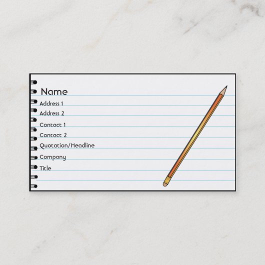 Notebook - zakelijk visitekaartje (Voorkant)