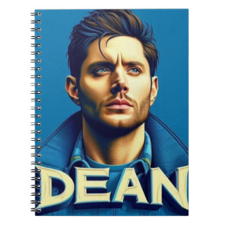 Notebooks Dean op blauwe achtergrond Notitieboek