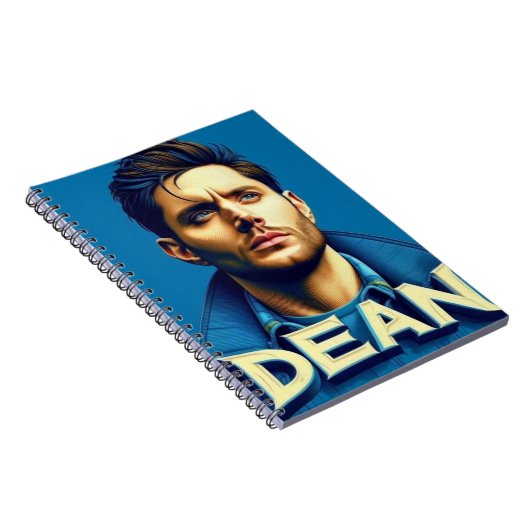 Notebooks Dean su fondo blu Notitieboek (Rechterzijde)