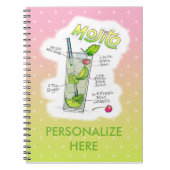 NOTEBOOKS - MOJITO RECIPE COCKTAIL ART NOTITIEBOEK (Voorkant)