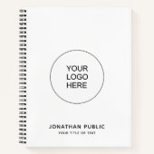 Notebooks Upload Company Logo Custom Text Name Notitieboek (Voorkant)