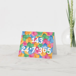 Notecard - 143, ik hou van je kaart