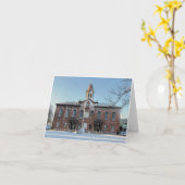 Notecard - 1820 Courthouse Plymouth MA Kaart (Gele Bloem)