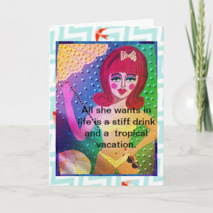 NOTECARD-ALL DAT ZE IN HET LEVEN WIL IS EEN STITUE KAART