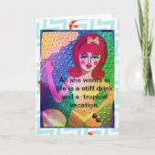 NOTECARD-ALLES WAT ZE WIL IN HET LEVEN IS EEN STIJ KAART (Voorkant)