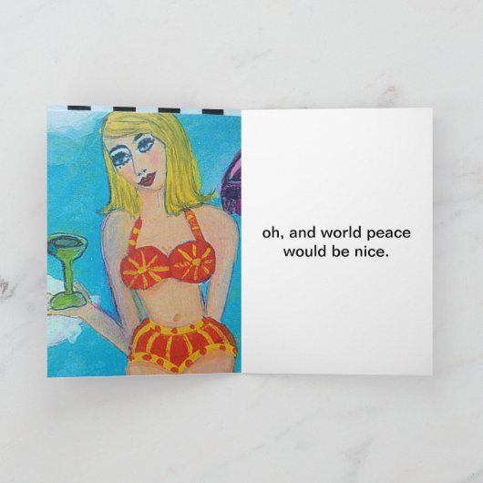 NOTECARD-ALLES WAT ZE WIL IN HET LEVEN IS EEN STIJ KAART (Binnen)