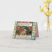 Notecard-Als ik oud en grijs ben, wil ik geen mens Kaart (Gele Bloem)