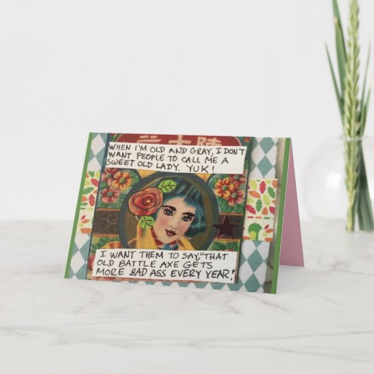 Notecard-Als ik oud en grijs ben, wil ik geen mens Kaart (Voorkant)