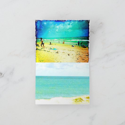 NOTECARD - ALS JE HET GELUK HEBT OM OP HET STRAND  KAART (Binnen)