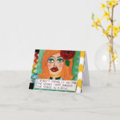 NOTECARD… BEN IK NIET AAN DE GYMNASTIEK VANDAAG KAART (Gele Bloem)