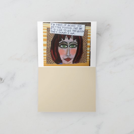 Notecard- Ben ik perfect? Nee, maar ik probeer het Kaart (Binnen)