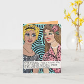 NOTECARD-BESTE VRIENDEN-ZE WETEN HOE GEK JE BENT KAART (Gele Bloem)
