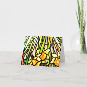 Notecard-bevlekte glas-Louis Tiffany 6 Kaart