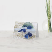Notecard - Blauw en Aqua Zee Glass Kaart (Voorkant)