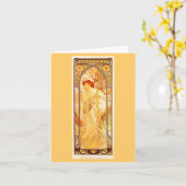Notecard-Classic/-Mucha 5 Kaart (Gele Bloem)