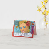 NOTECARD-DAAR EEN FIJNE LIJN TUSSEN KAART (Gele Bloem)