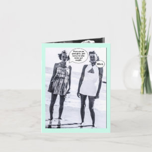 Notecard-daar zijn geen goede meisjes kaart