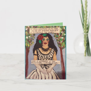 Notecard-De duivel die in mijn oor gefluisterd wor Kaart