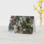 NOTECARD, de vlokken van het Kristal op Nette Kaart (Gele Bloem)