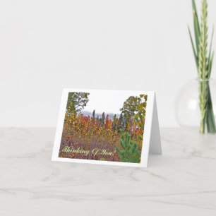 NOTECARD / DENKEN AAN JOU / HERFSTKLEUREN EN TEXTU KAART