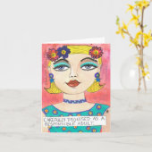 NOTECARD-DISGUISERING ALS VERANTWOORDELIJK VOLWASS KAART (Gele Bloem)