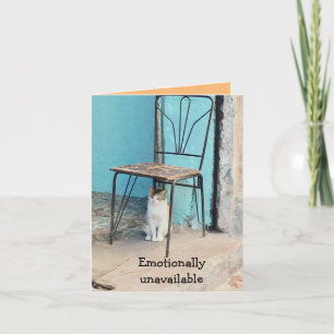 Notecard-emotioneel niet beschikbaar kaart