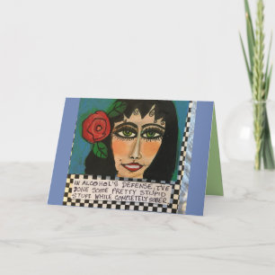 Notecard-en alcohol geweldig, ik heb wat pr gedaan kaart