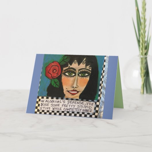 Notecard-en alcohol geweldig, ik heb wat pr gedaan kaart (Voorkant)