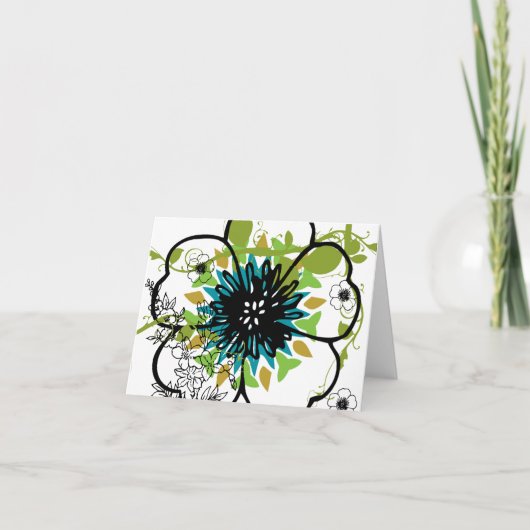 Notecard-Flowers-Floral 2 Kaart (Voorkant)