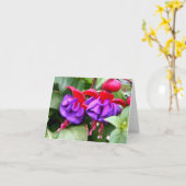 Notecard Fuschia Kaart (Gele Bloem)